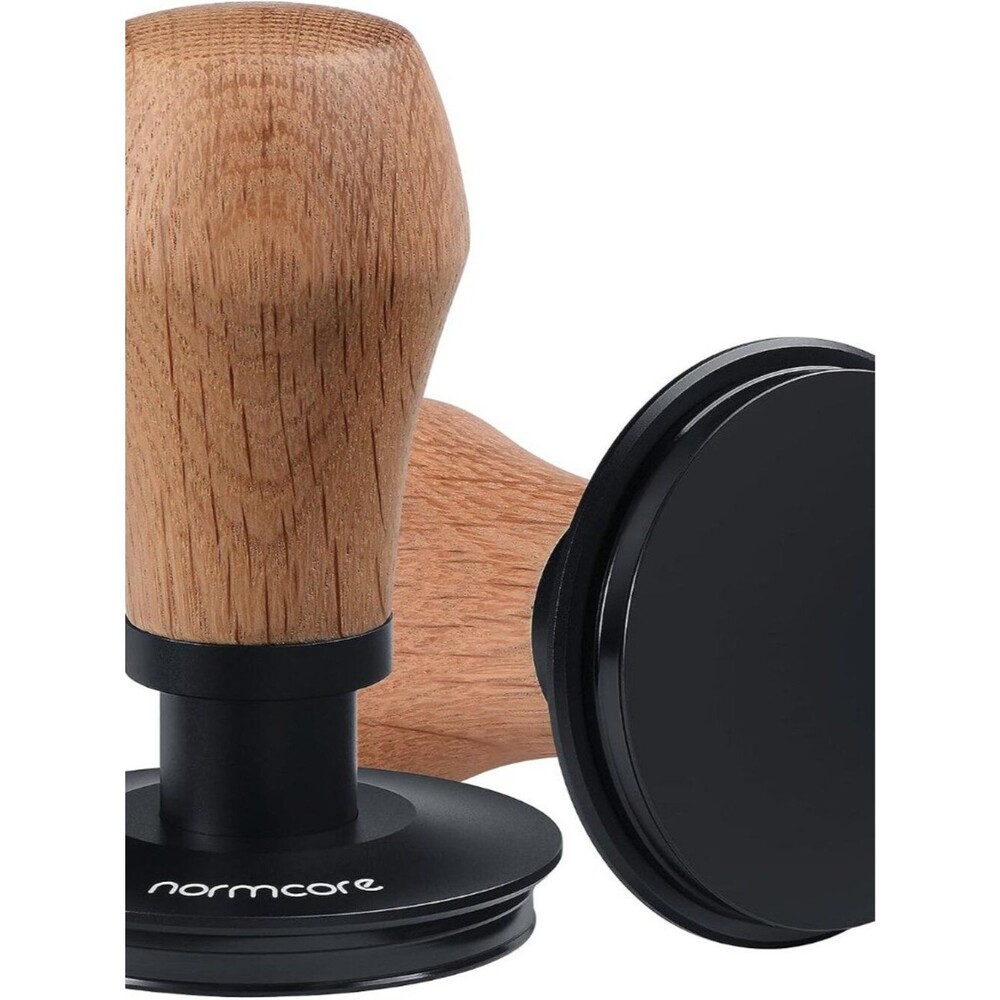 Normcore 58.5mm Titanium PVD Tamper V4 - Oak Handle